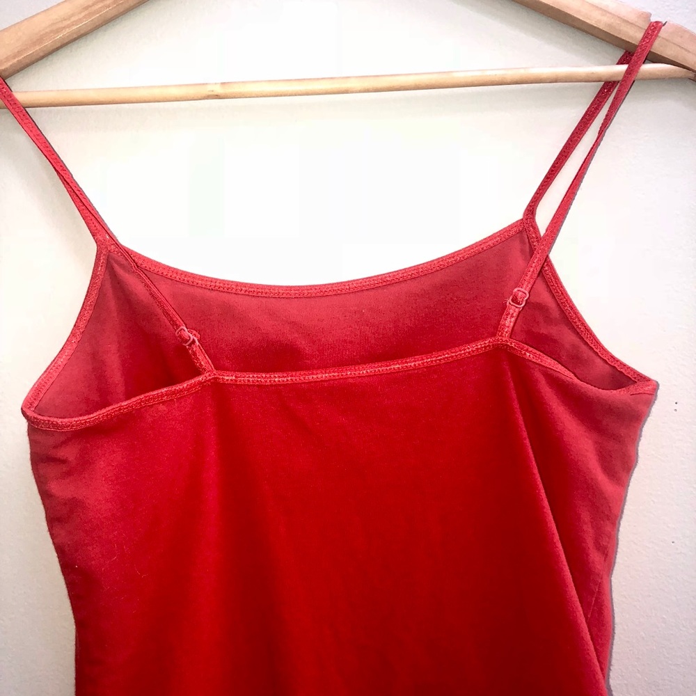 Arizona Jeans Red Tank built in bra shelf - Picture 5 of 8